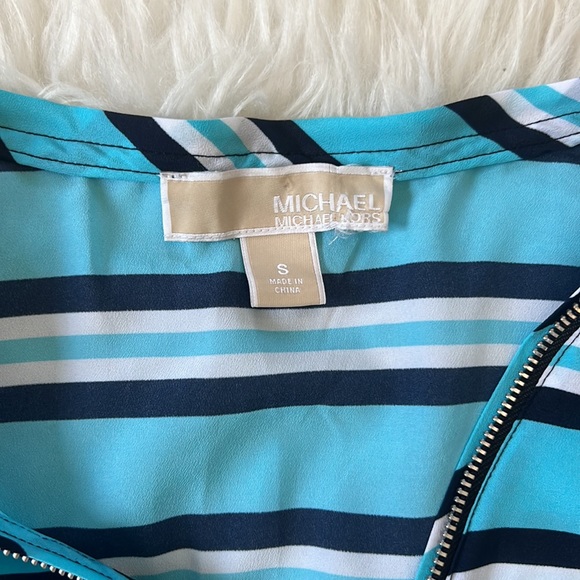 Michael Kors, blue and white striped sleeveless top - Picture 2 of 6